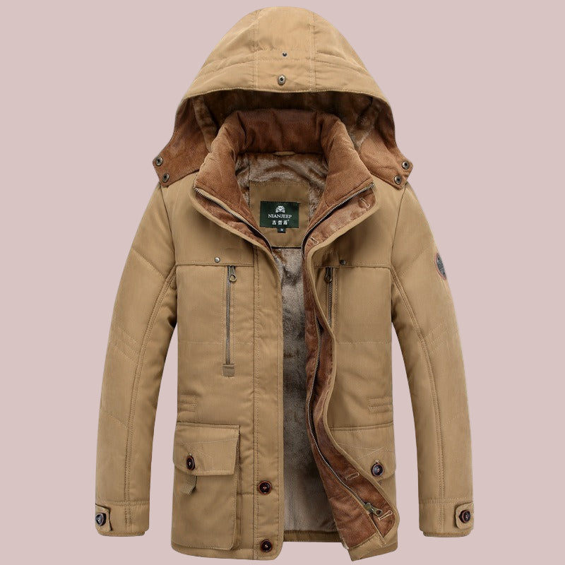 Herren Parka Mid-Length Gepolstert Isoliert