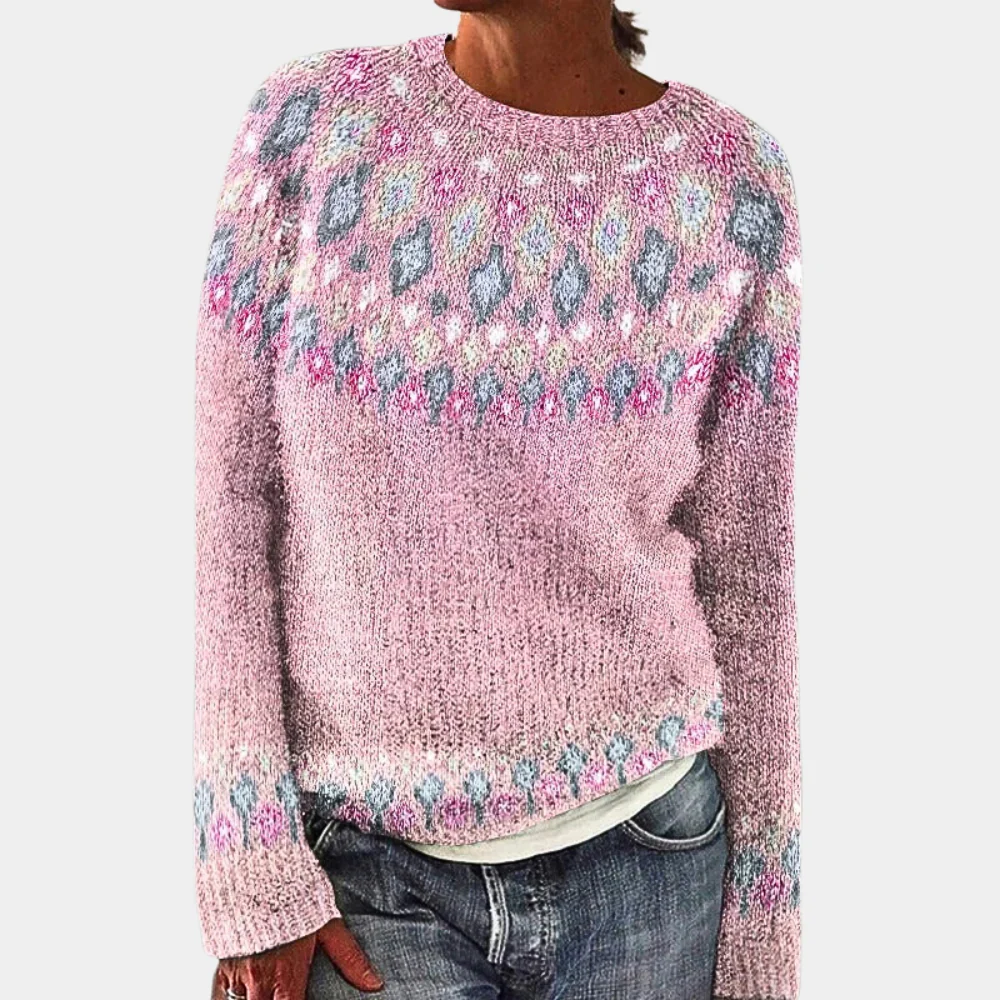 Norvielle Damen Pullover aus Wolle mit lässiger Passform und