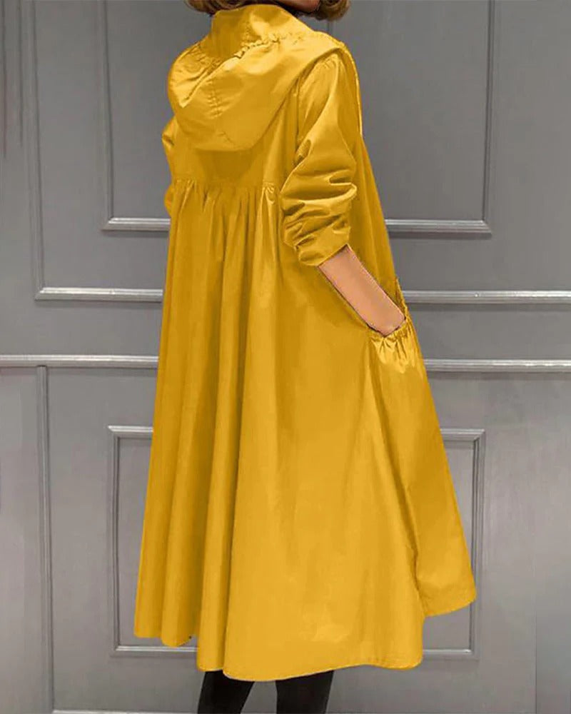 Trenchcoat Damen Wasserdicht mit Kapuze