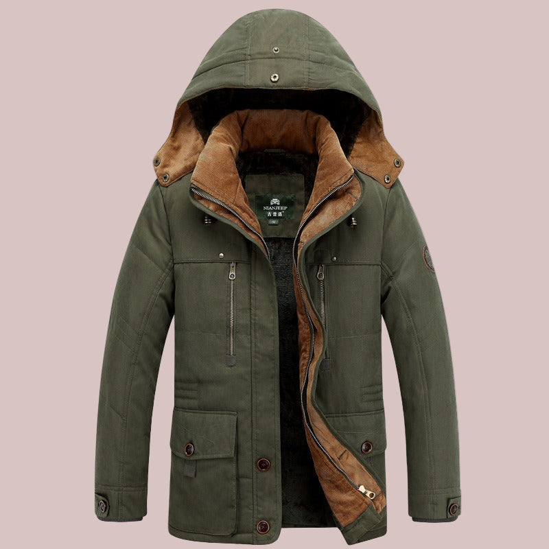 Herren Parka Mid-Length Gepolstert Isoliert