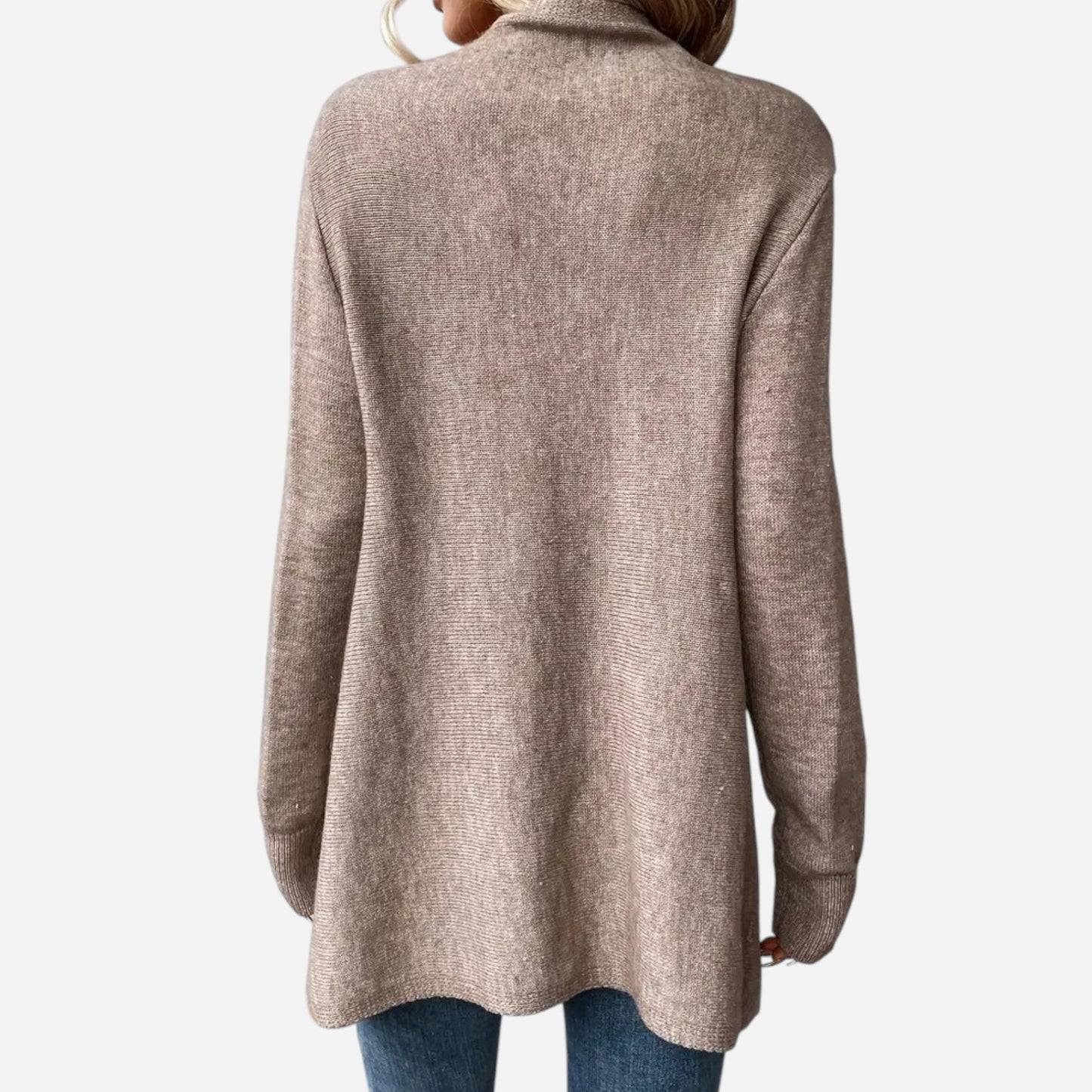 Damen Fransen-Pullover V-Ausschnitt mit Tasseln