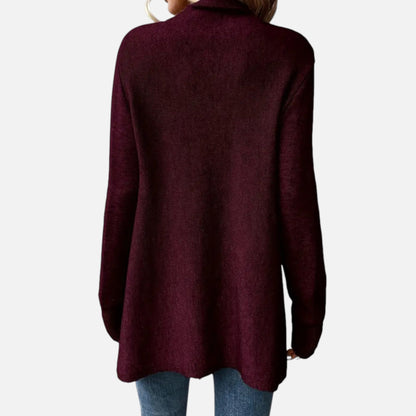 Damen Fransen-Pullover V-Ausschnitt mit Tasseln