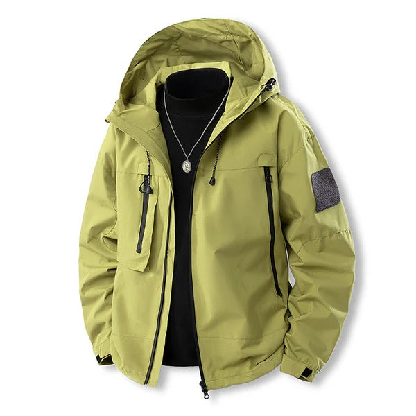 Wasserdichte Outdoor-Jacke Damen Kapuze Reißverschluss