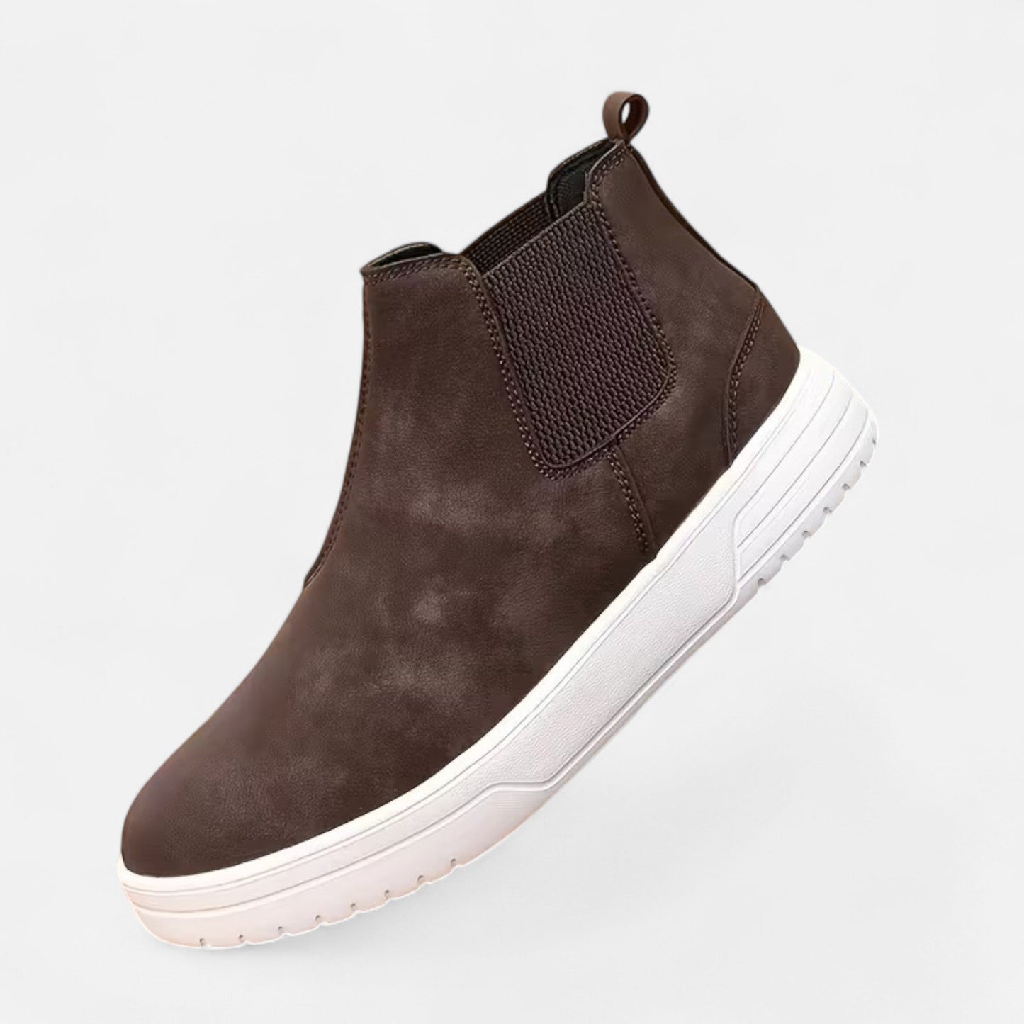 Herren Chelsea Boots Lederoptik Elastisch