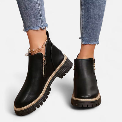 Damen Stiefeletten Robuste Sohle Kurzschaft