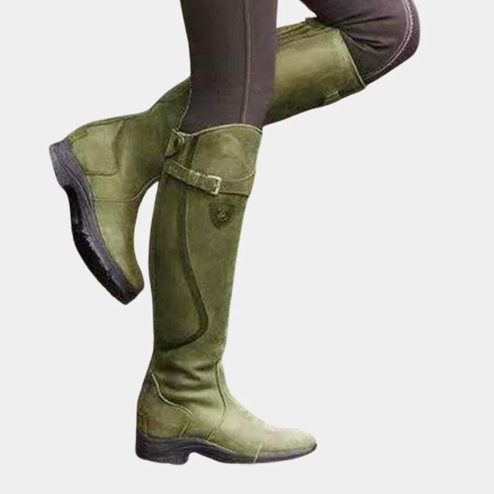 Damen Knöchelstiefel Slim Fit Wasserabweisend Wildleder Braun - Norvielle