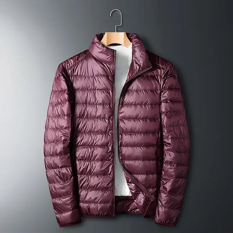 Damen Pufferjacke Nylon Gesteppt Voller Reißverschluss
