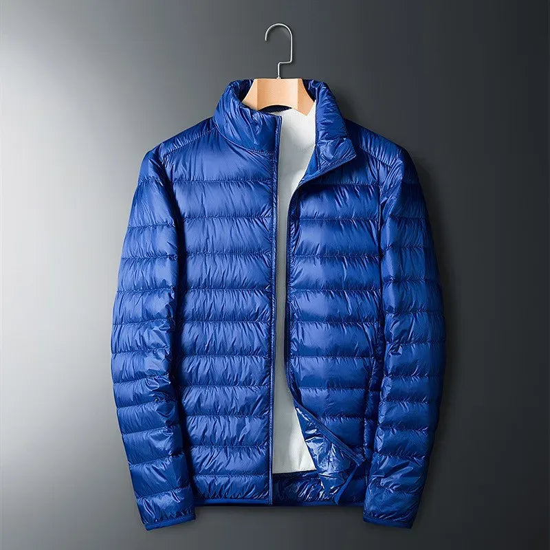 Damen Pufferjacke Nylon Gesteppt Voller Reißverschluss