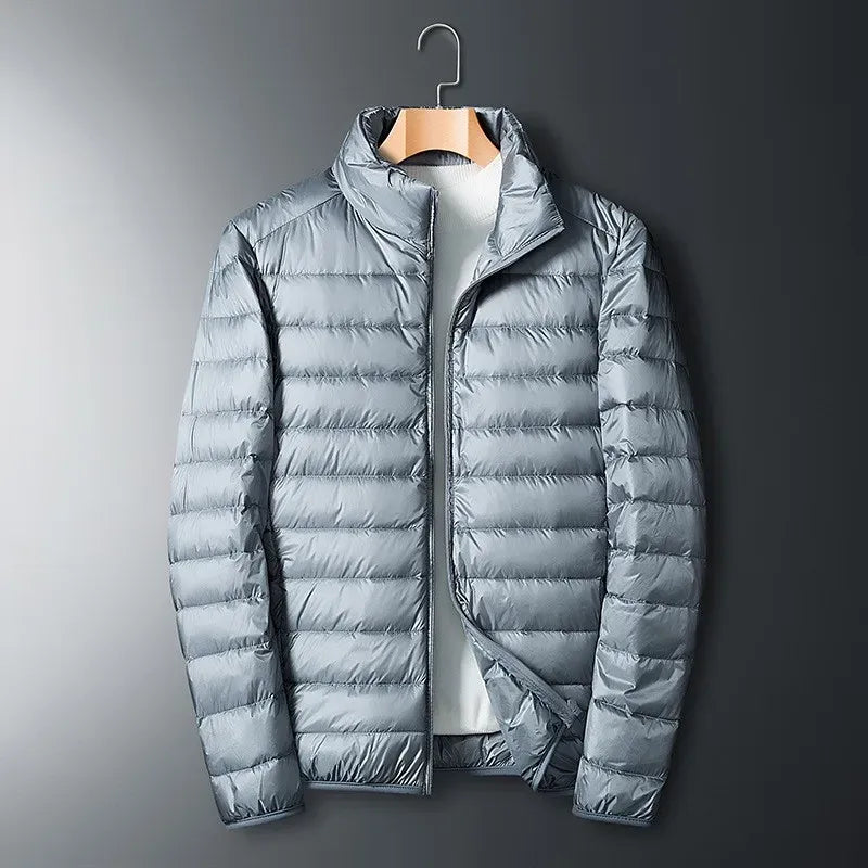 Damen Pufferjacke Nylon Gesteppt Voller Reißverschluss