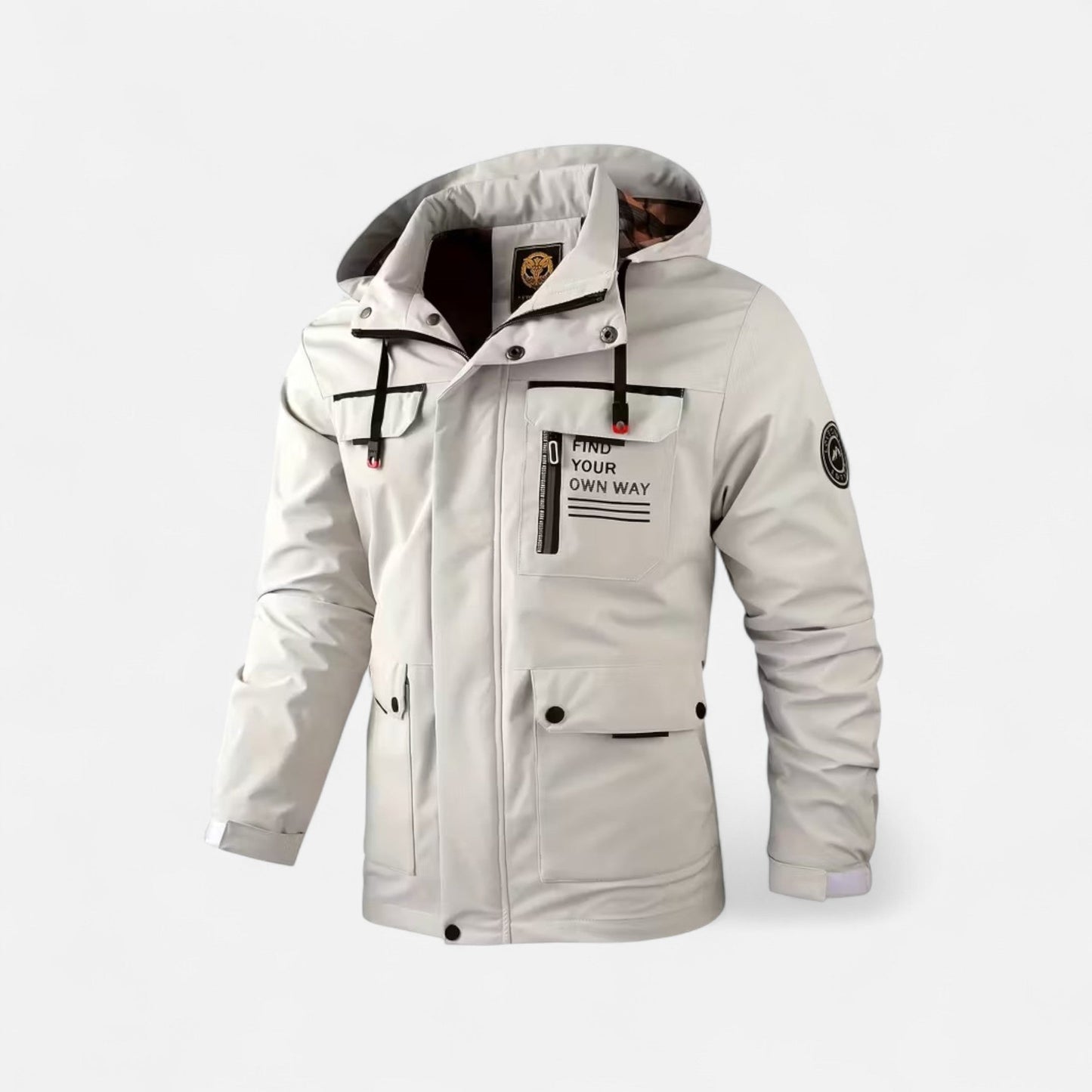 Herren Windbreaker Jacke Leicht Kapuze