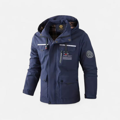 Herren Windbreaker Jacke Leicht Kapuze