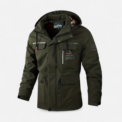 Herren Softshell-Jacke Mit Kapuze Winddicht