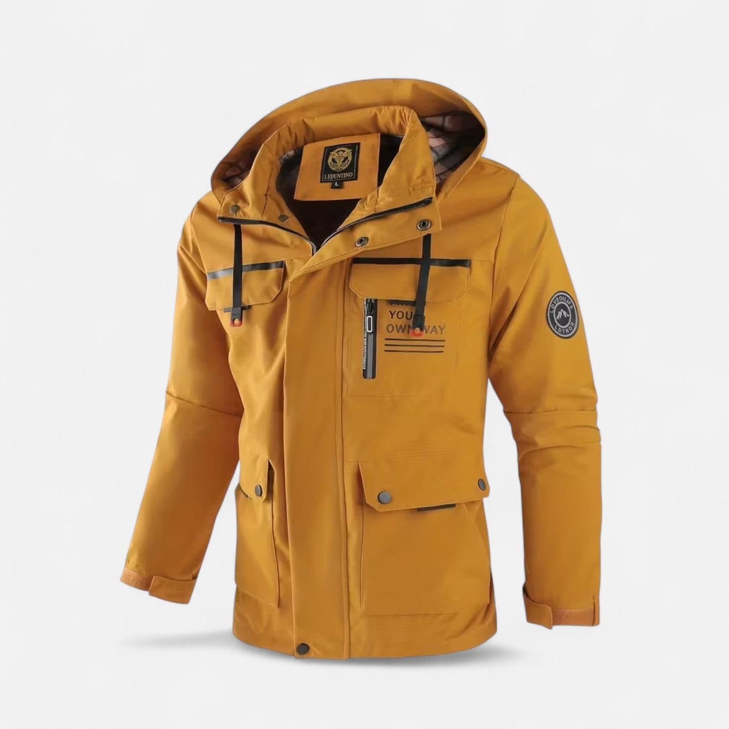 Herren Windbreaker Jacke Leicht Kapuze