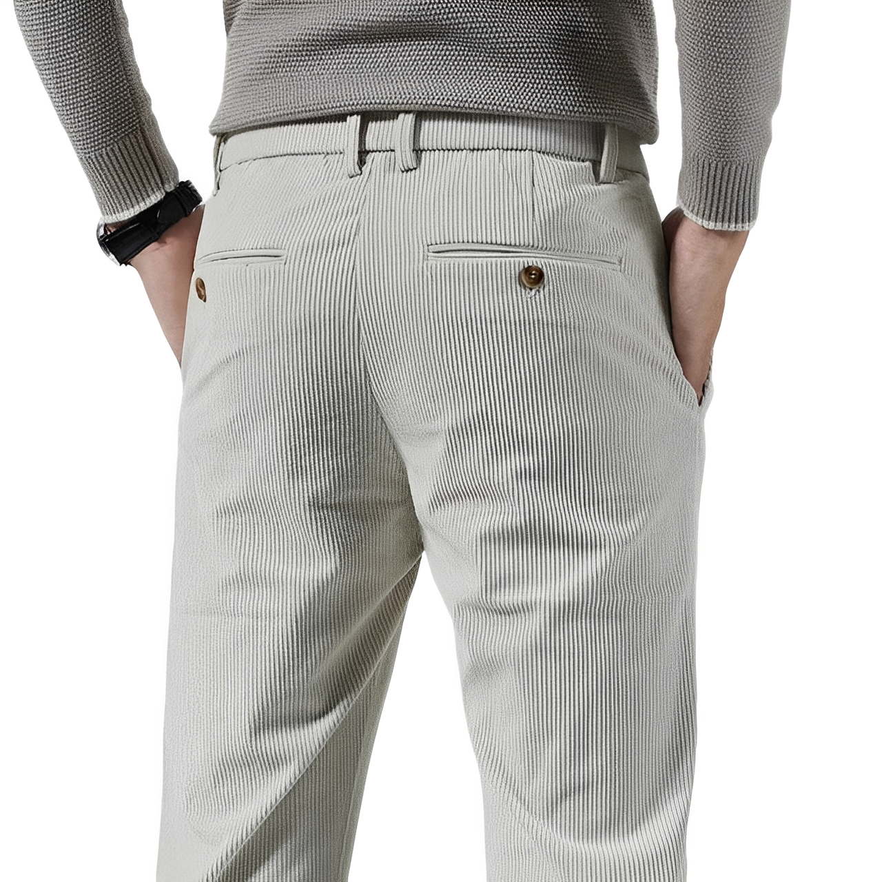 Herren Cordhose Leicht Lässig Beige - Norvielle
