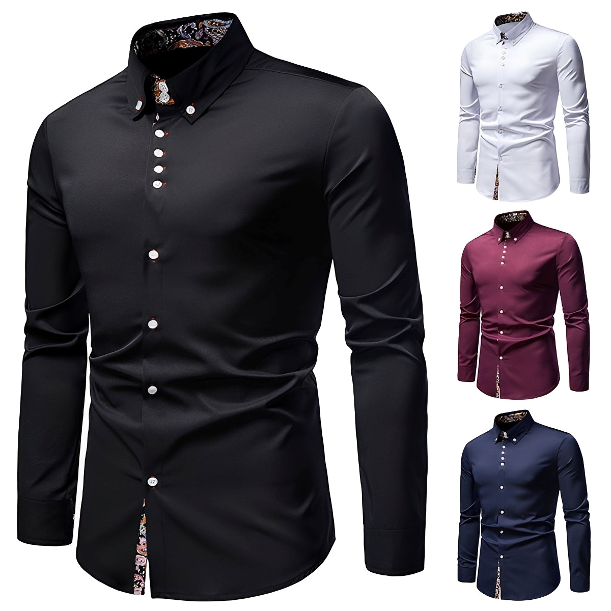 Adrien Herren Langarmhemd Elegant