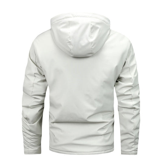 Norvielle Herrenjacke Fleece Kapuze Winddicht Wasserabweisend - Norvielle