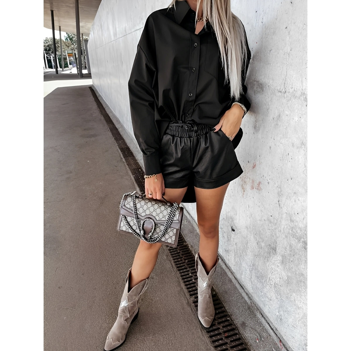Riley Damen Langärmlige Bluse Dekolleté - Norvielle