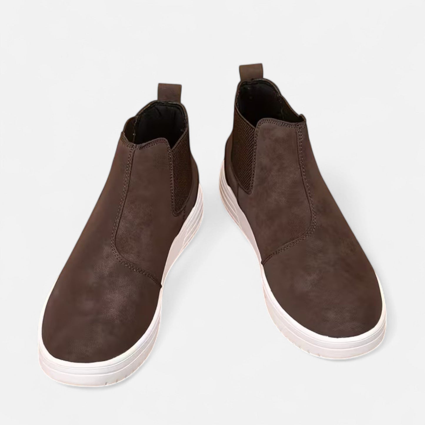 Herren Chelsea Boots Lederoptik Elastisch