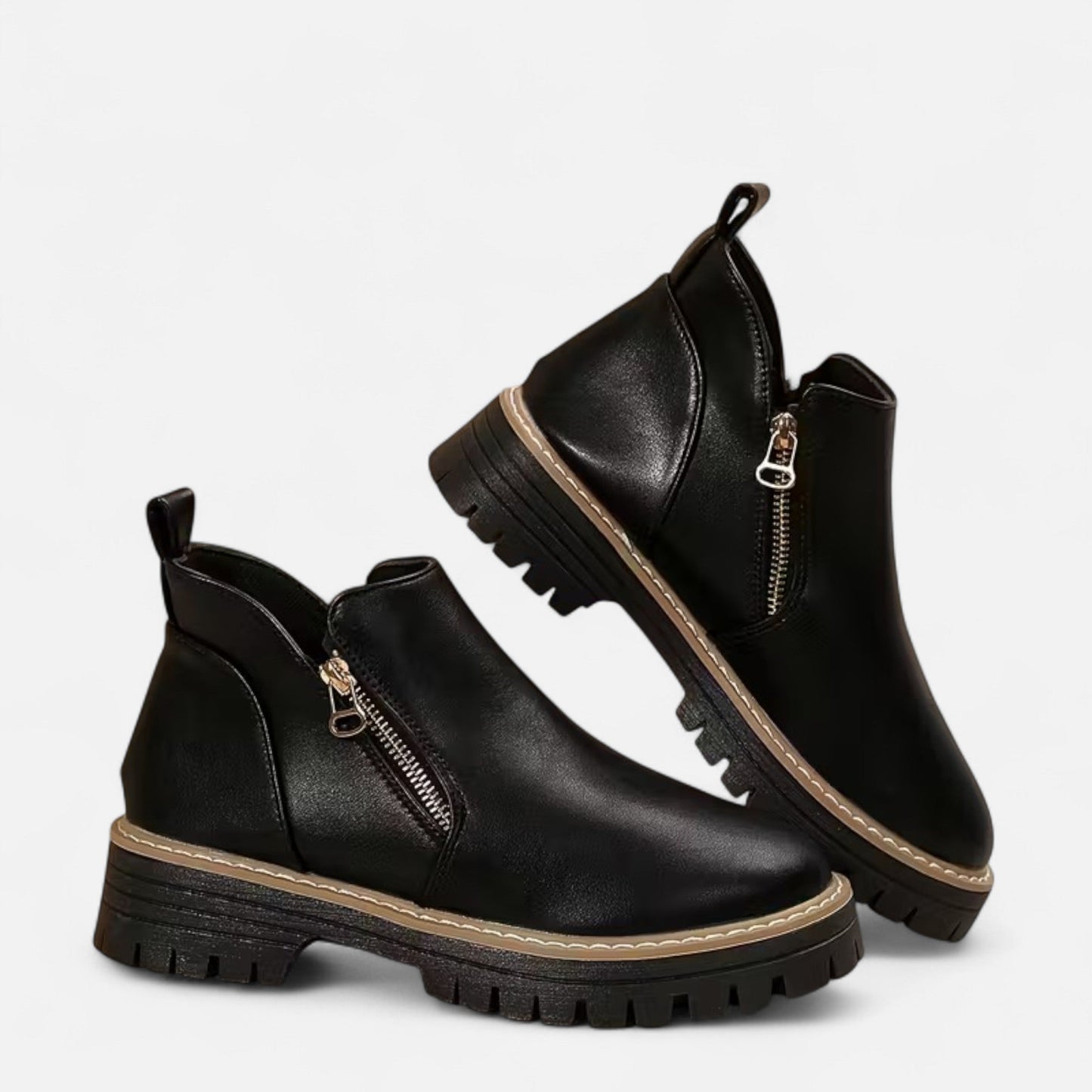 Damen Stiefeletten Robuste Sohle Kurzschaft