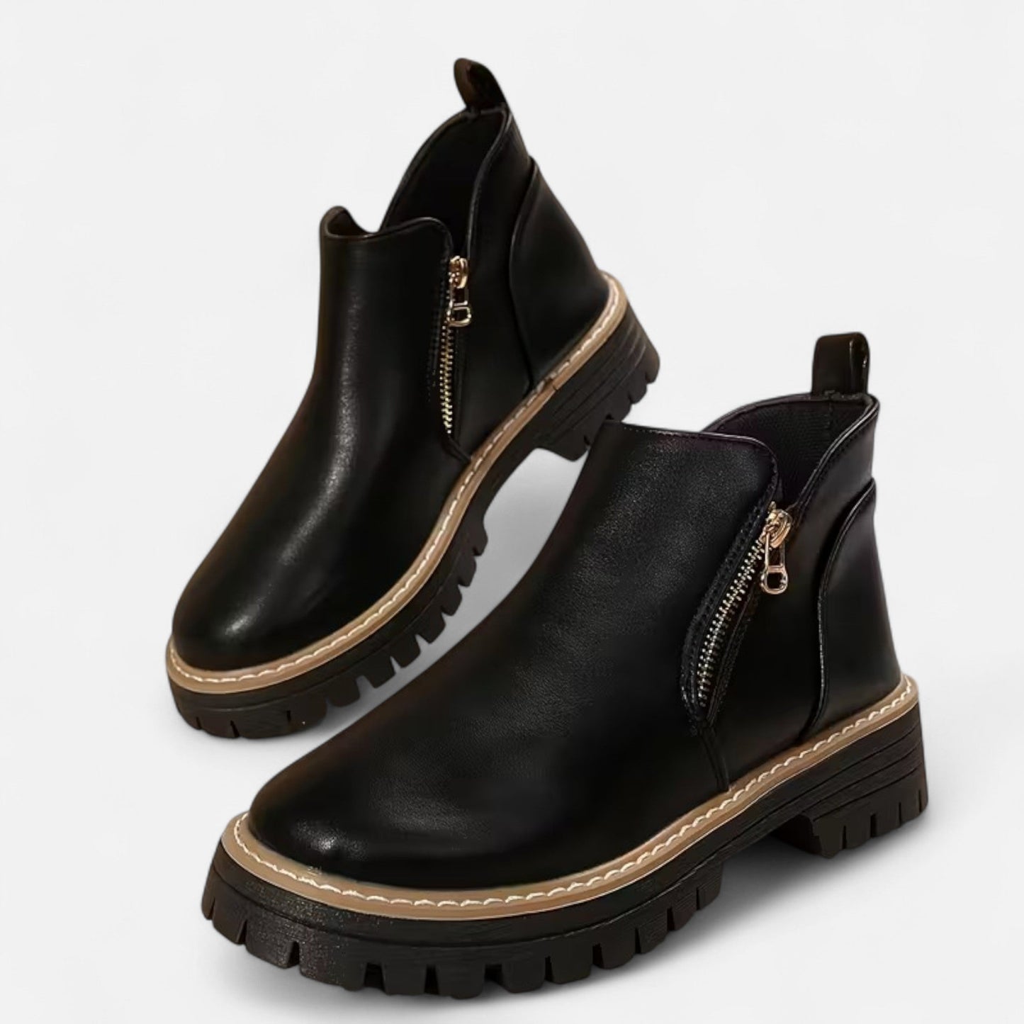 Damen Stiefeletten Robuste Sohle Kurzschaft