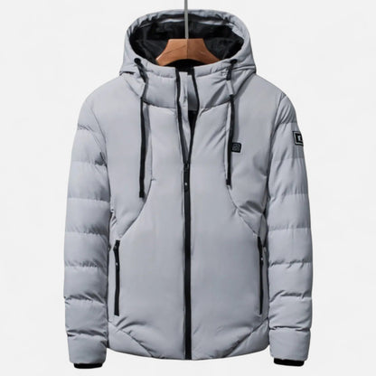 Herren Steppwinterjacke Robust Mit Kapuze