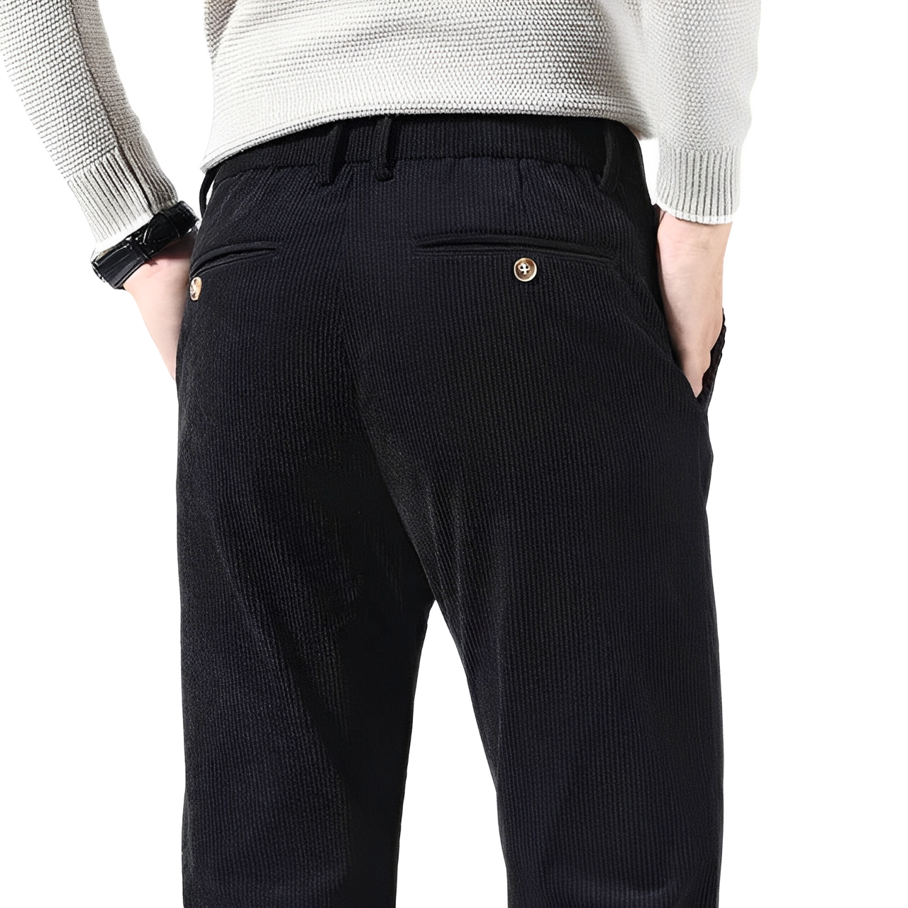 Herren Cordhose Leicht Lässig Beige