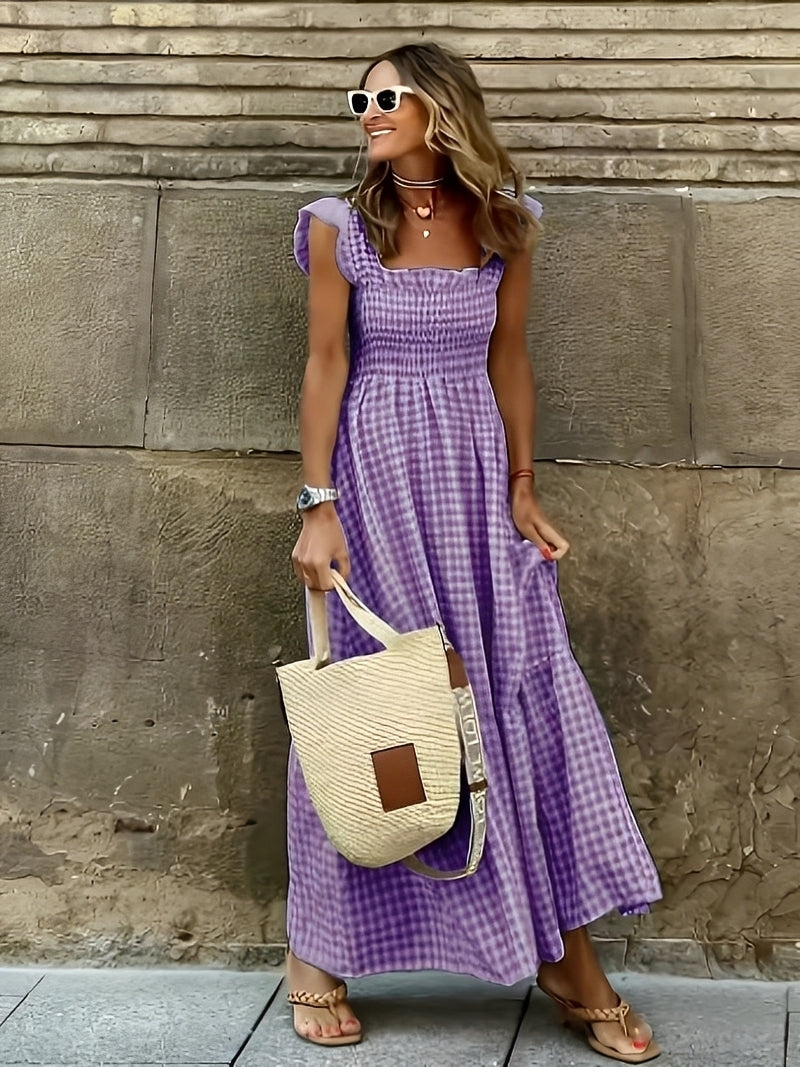 Mollie Damen Maxikleid Mock-Ausschnitt