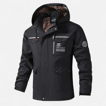 Herren Softshell-Jacke Mit Kapuze Winddicht