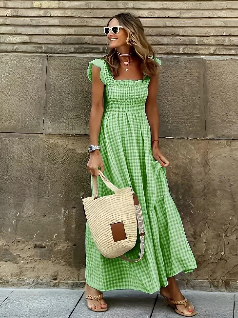 Mollie Damen Maxikleid Mock-Ausschnitt