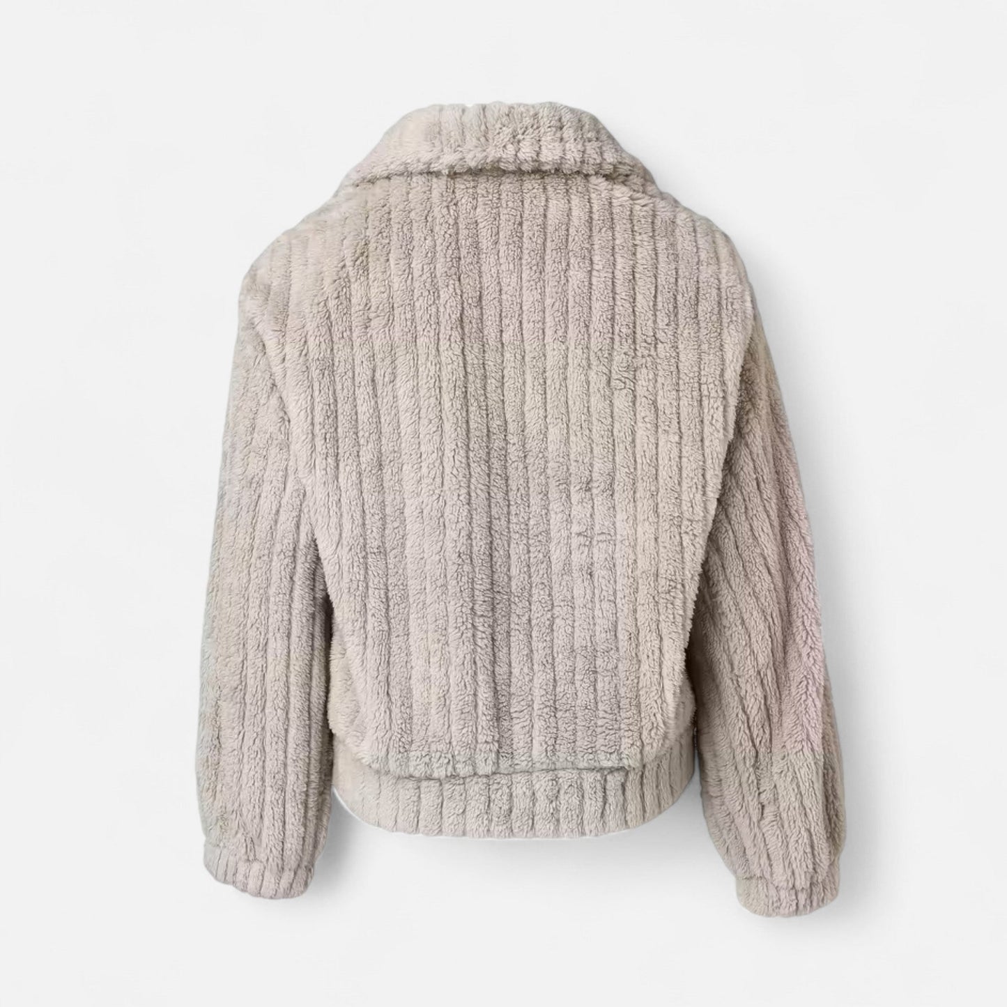 Damen Plüschjacke Dicke Warm Reverskragen