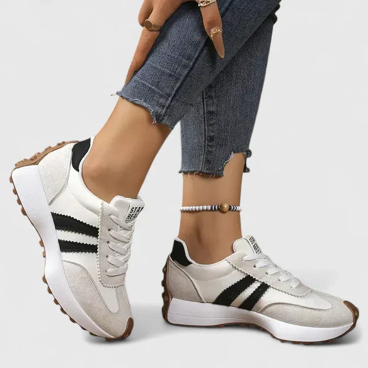 Damen Retro Schnürsneaker Frühling
