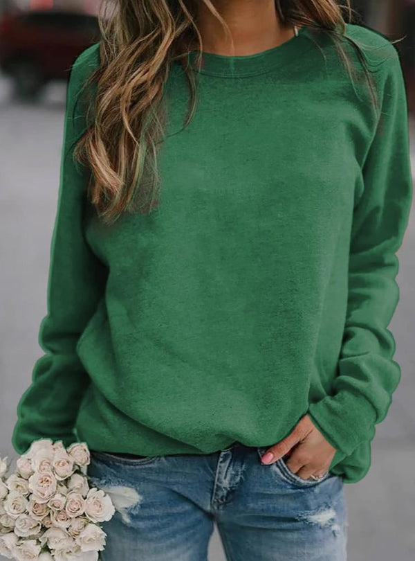 Damen Pullover Lässiger Schnitt Weiches Strick Rundhals