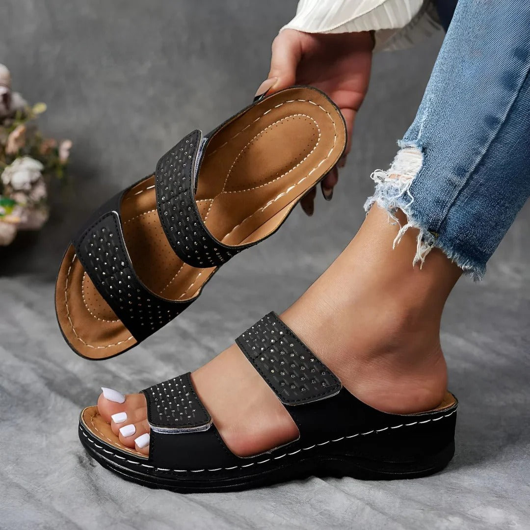 Damen Orthopädische Sandalen Klettverschluss