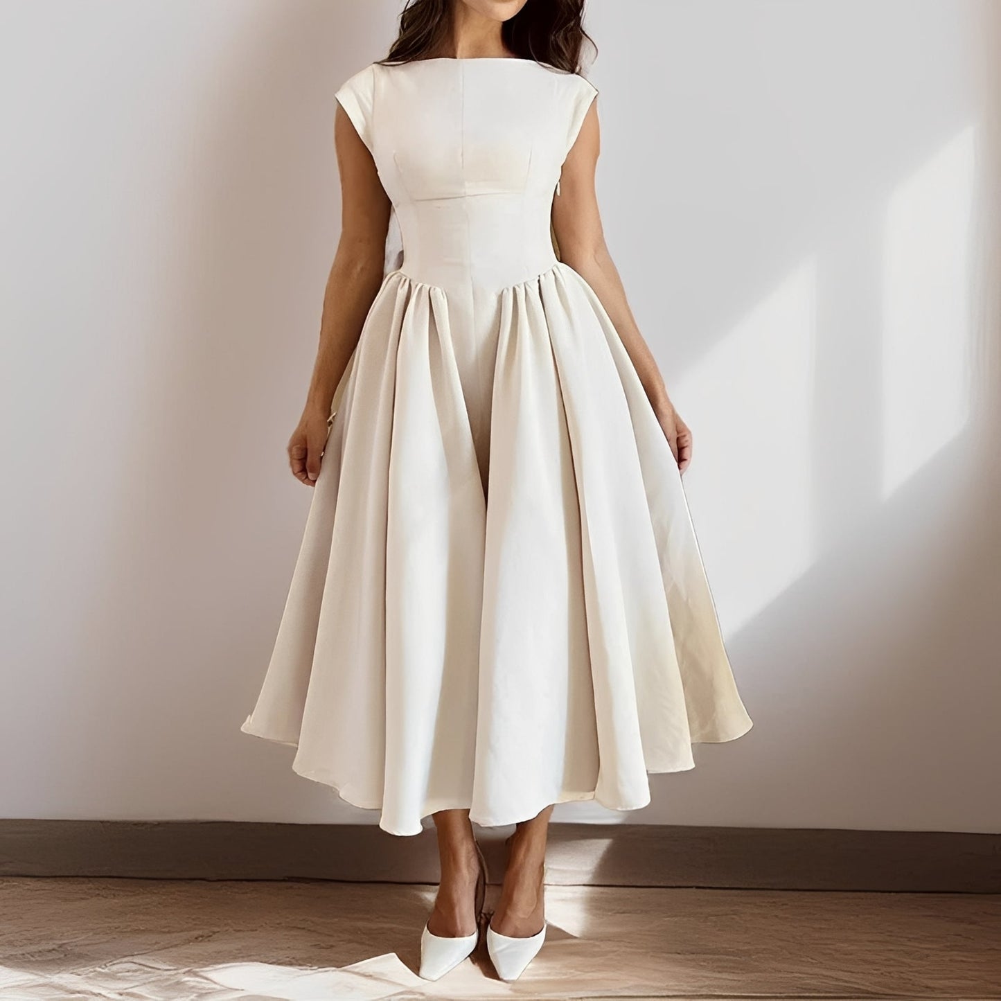 Damen Midikleid Stilvoll