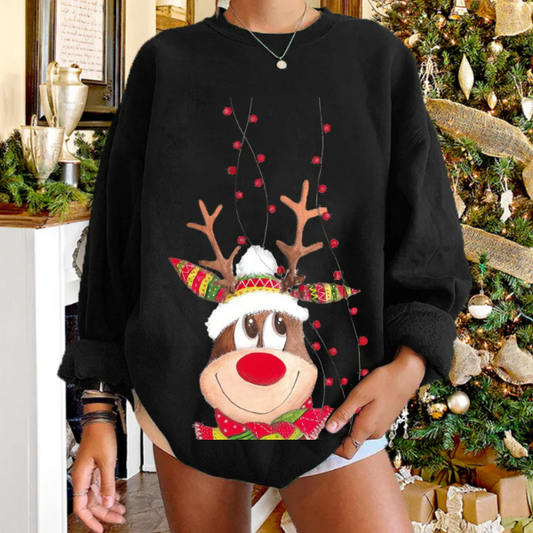 Herren Pullover Sweatshirt Weiches Strickmaterial Rentiergrafik - Norvielle