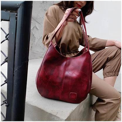 Damen Vintage Handtaschen Set Leder