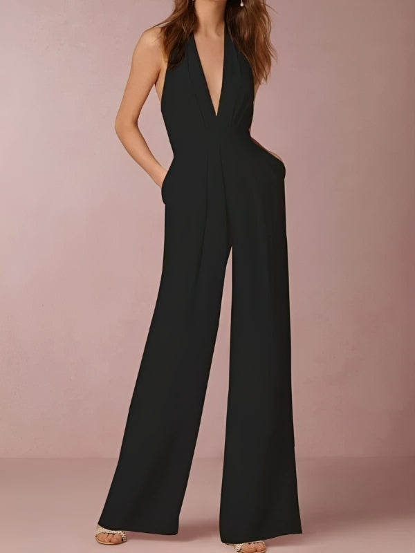 Damen Jumpsuit Weites Bein Elegant