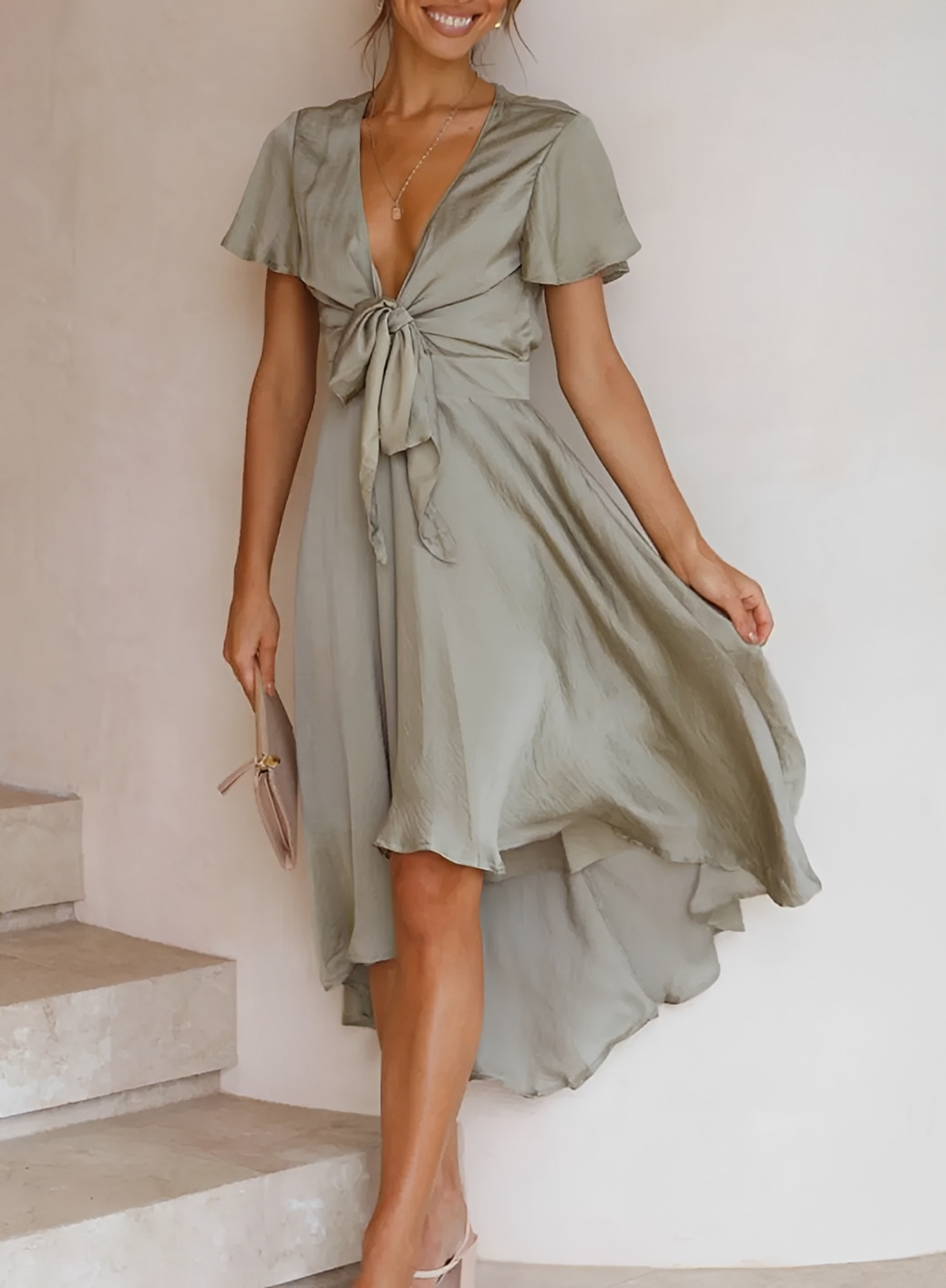 Ellia Damen Asymmetrisches Kleid