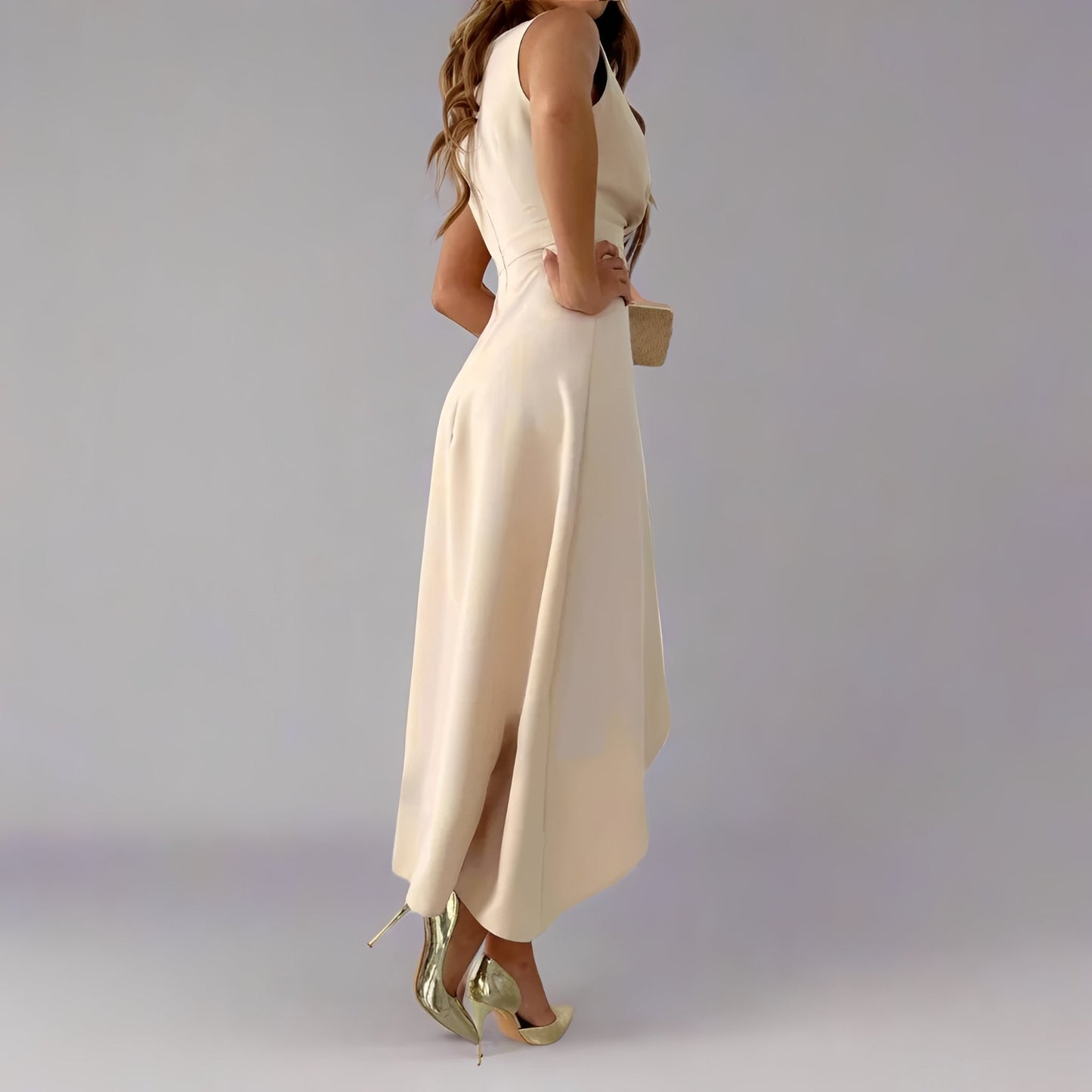 Damen Ärmelloses Midikleid Elegantes Design
