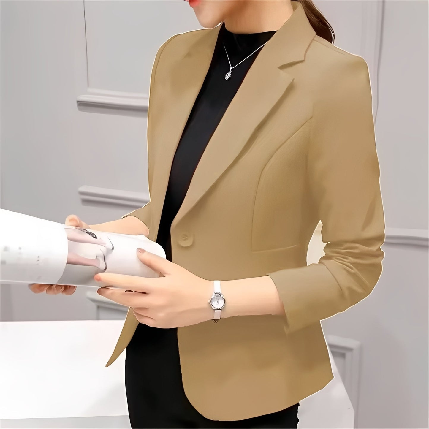 Lindy Damen Blazer Ein-Knopf-Modell