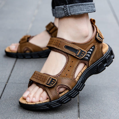 Damen Sandalen Bequem Klettverschluss