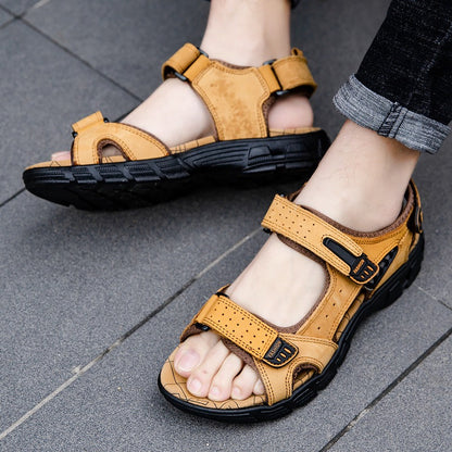 Damen Sandalen Bequem Klettverschluss