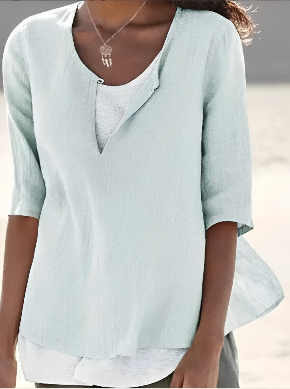Elegante Damenbluse Lagenlook