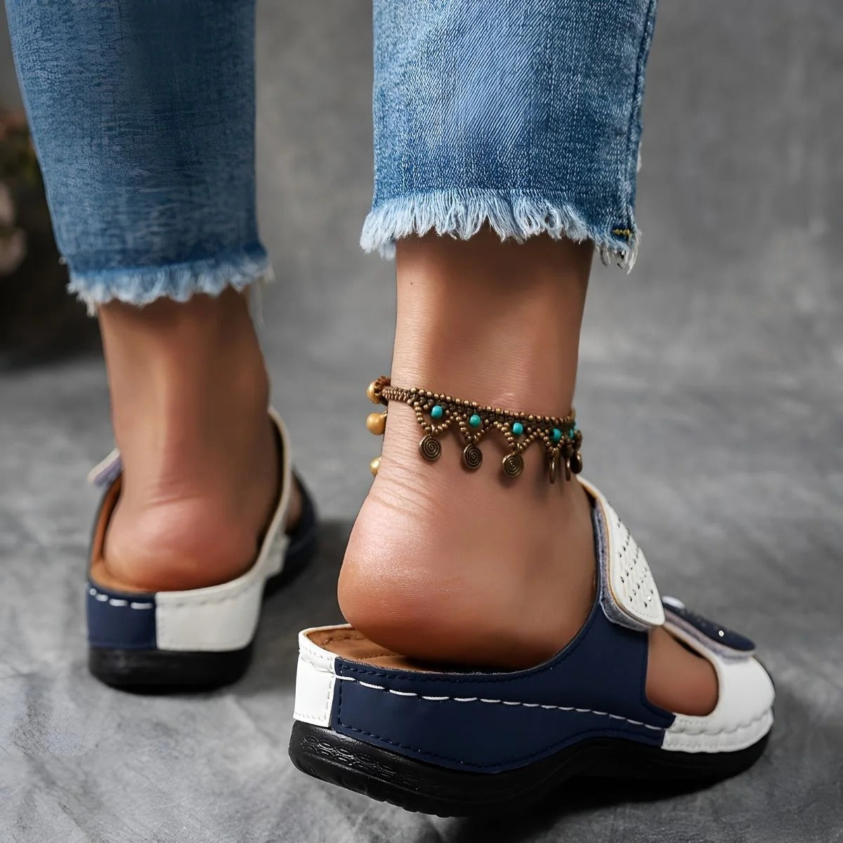 Damen Orthopädische Sandalen Klettverschluss
