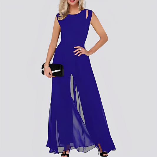 Ärmelloser Damen Jumpsuit Schwarz - Norvielle