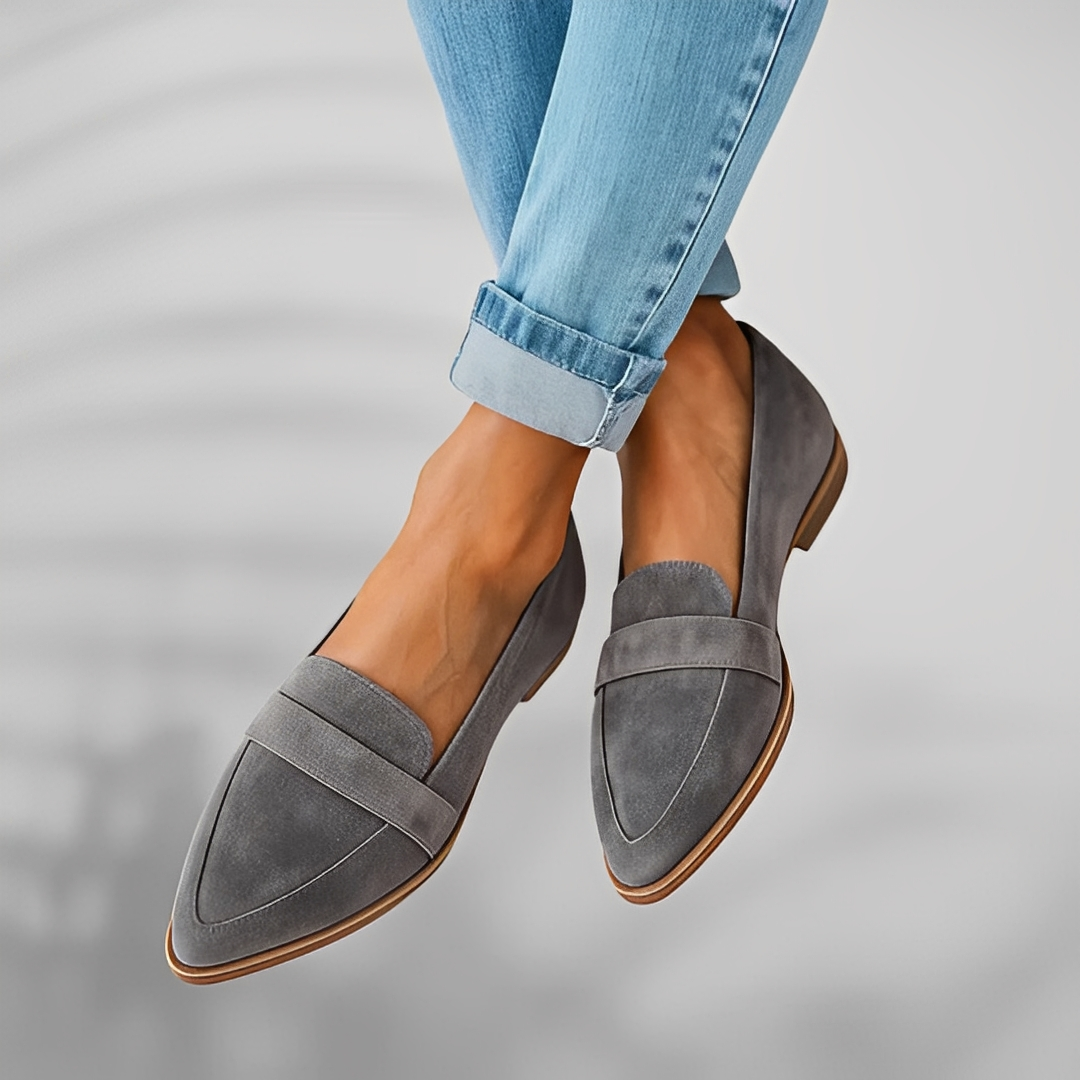 Damen Pumps mit Spitzenschuh Kappe Schwarz - Norvielle