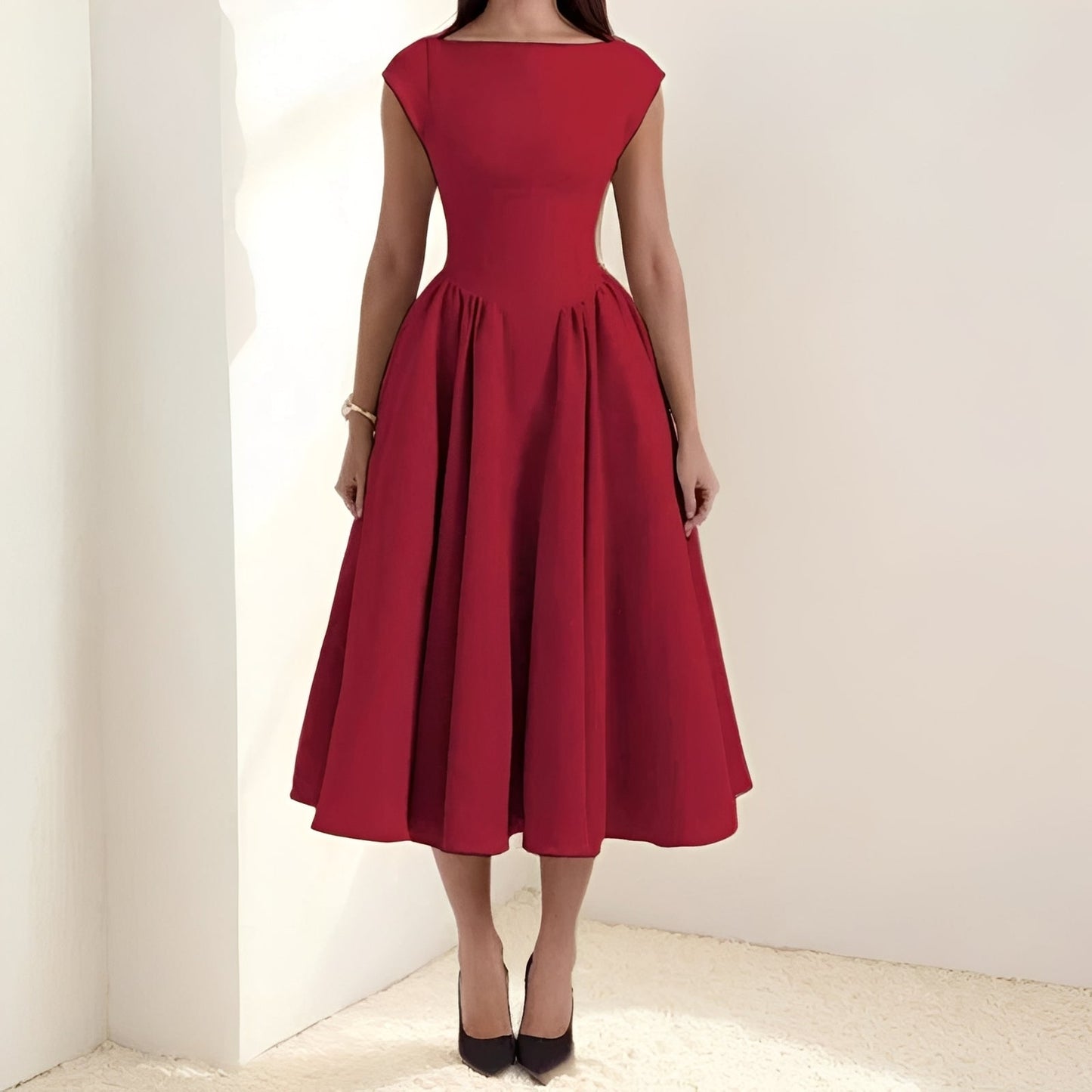Damen Midikleid Stilvoll