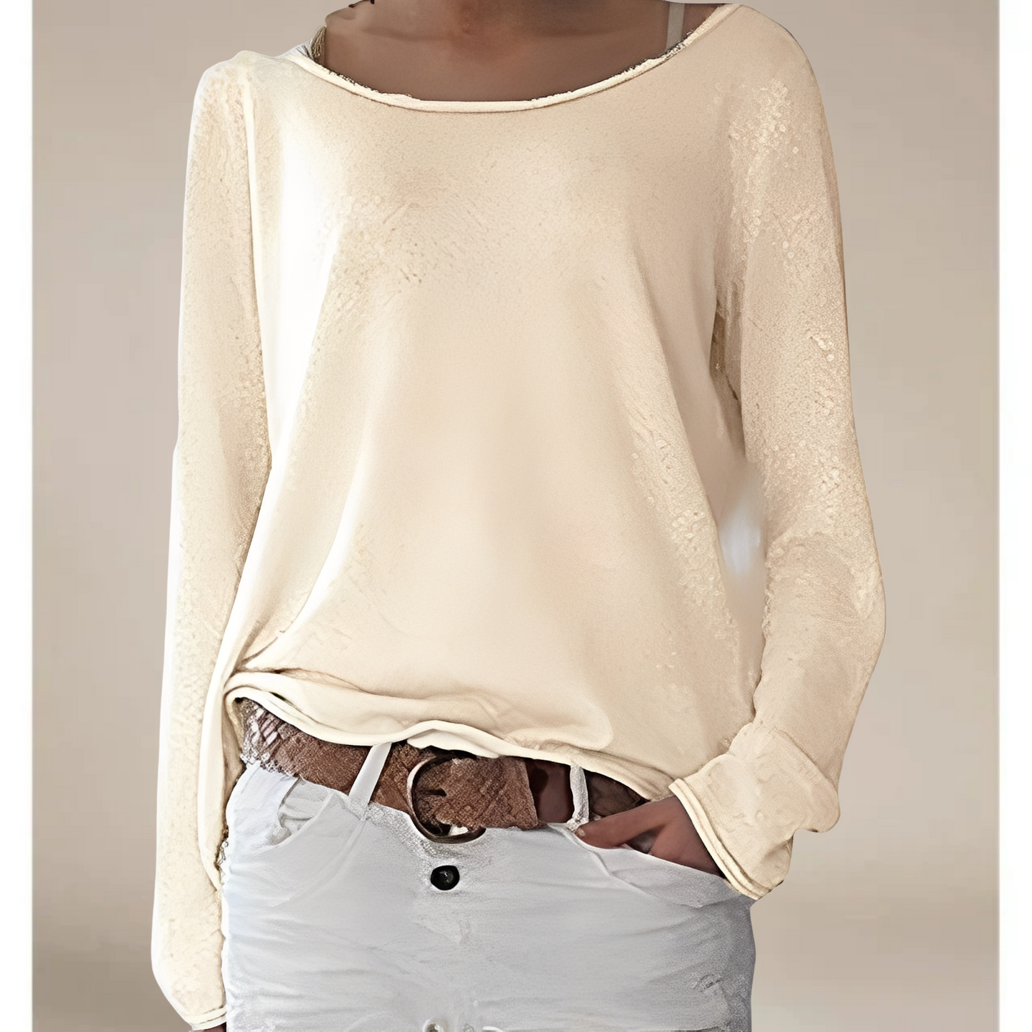 Damen Feinstrickpullover Rundhals Leicht