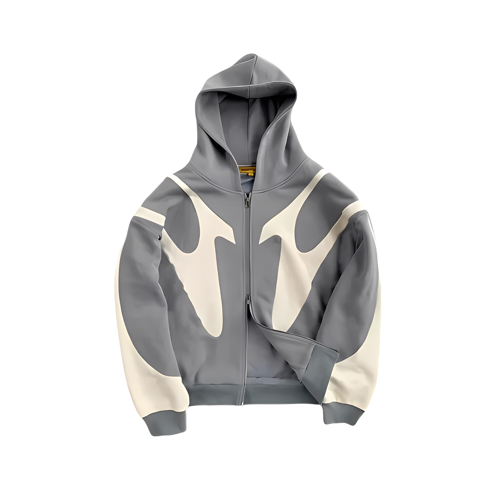 Herren Hoodie Reißverschluss Grafikmotiv Schwarz Lloyd - Norvielle