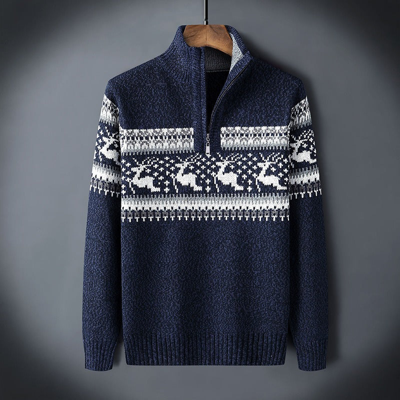Herren Pullover Warm Bequem Reißverschluss